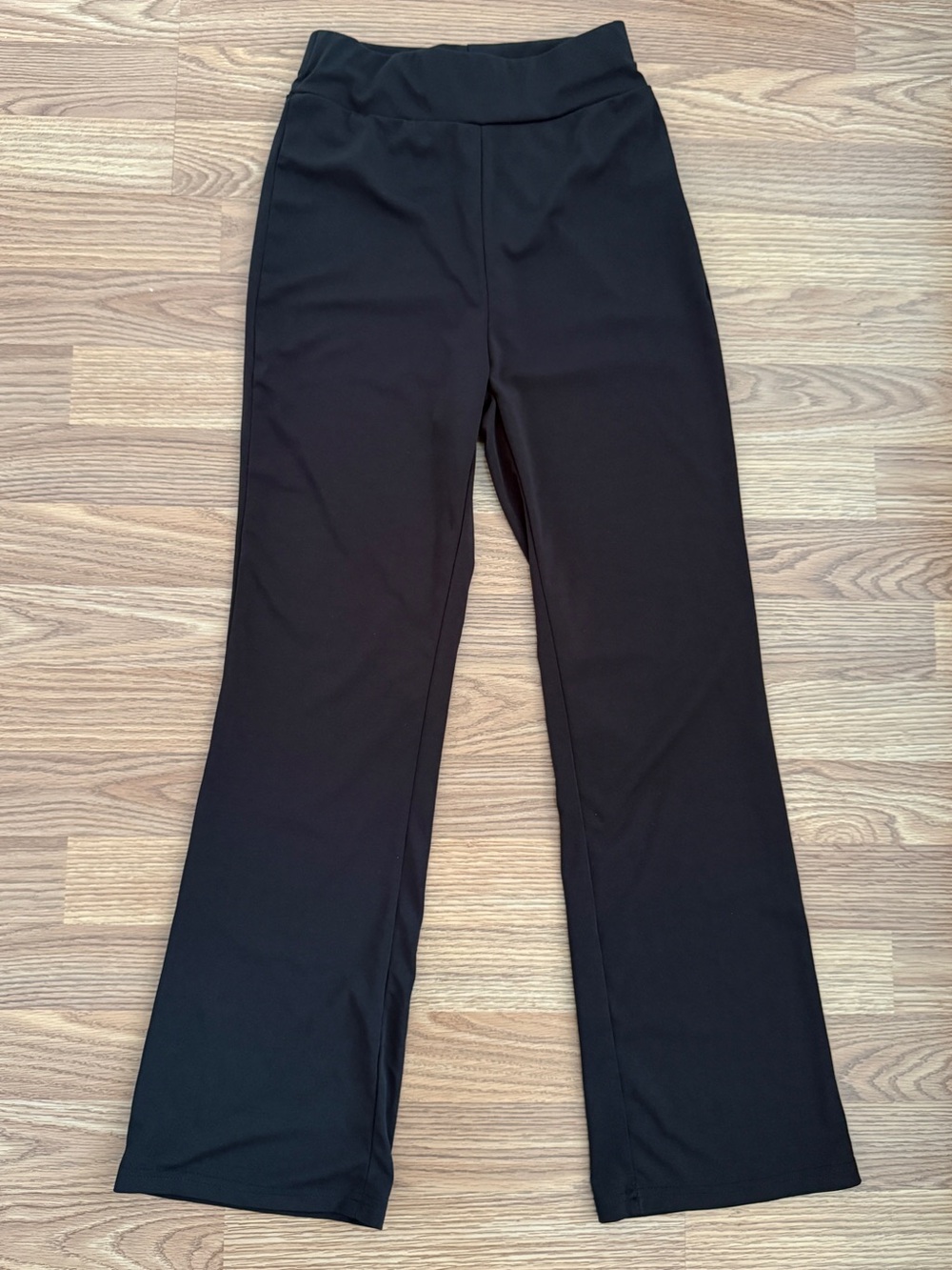 Black High-Waisted Flare Pants – Size S